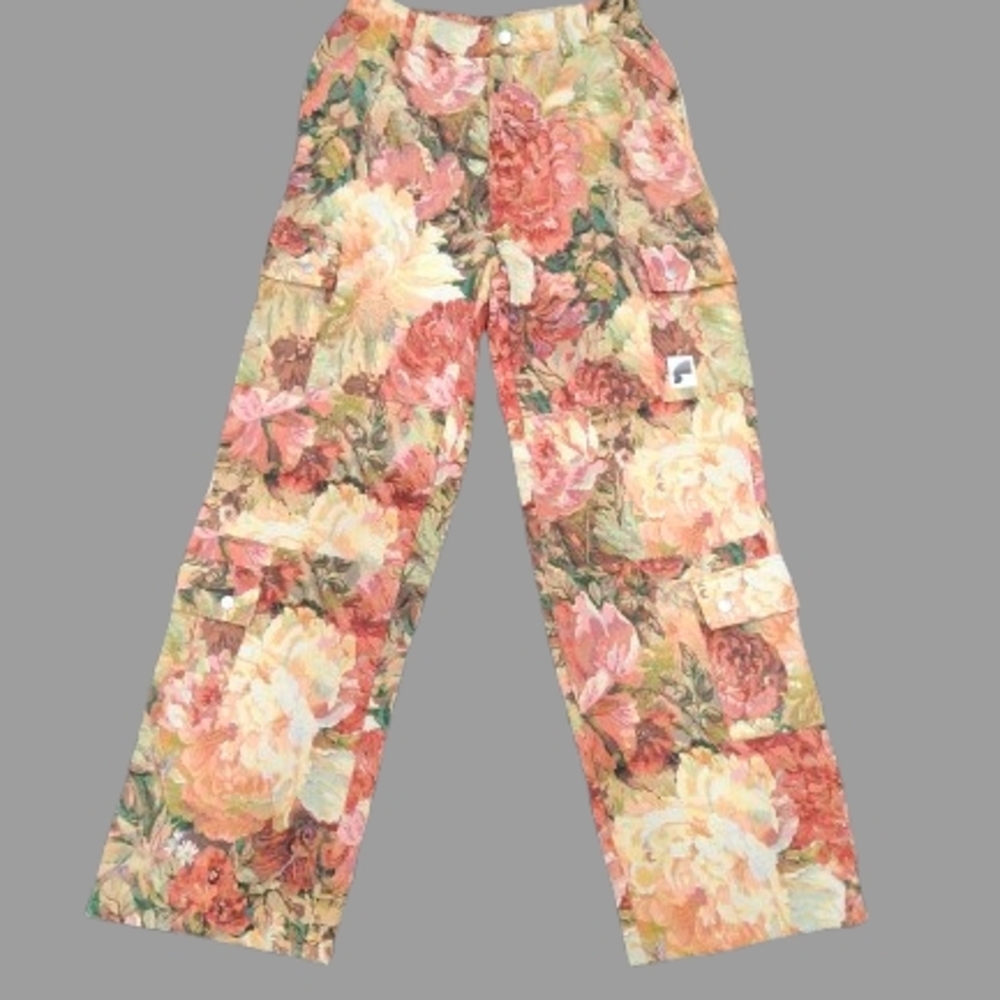 Floral Straight Leg Women's Pants - Picture 2 of 9